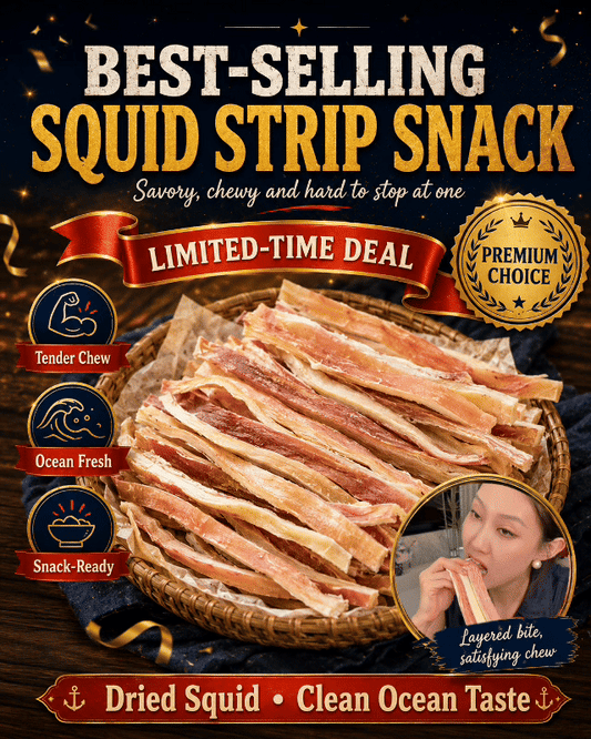🔥 Deep-Sea Squid Strips‖ High-Protein Ready-to-Eat Seafood Snack for Smarter Daily Snacking-ASS1
