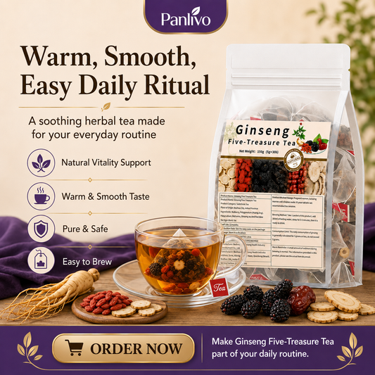 Ginseng Five-Treasure Tea | Restore Energy, Stamina & Daily Vitality-ASS1