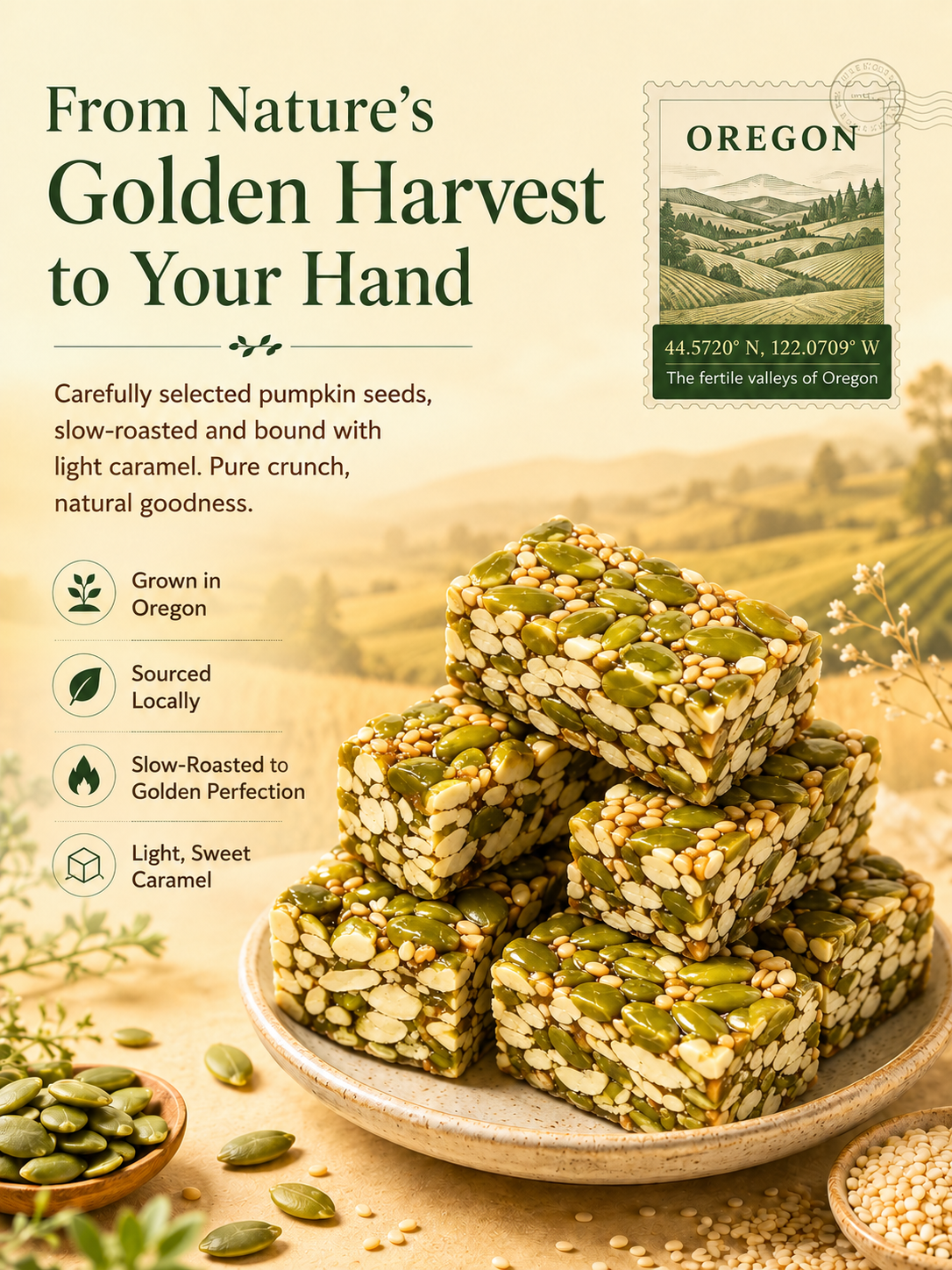 🎃Pumpkin seed brittle – naturally strengthens the kidneys and protects the bladder from the inside out-Lily