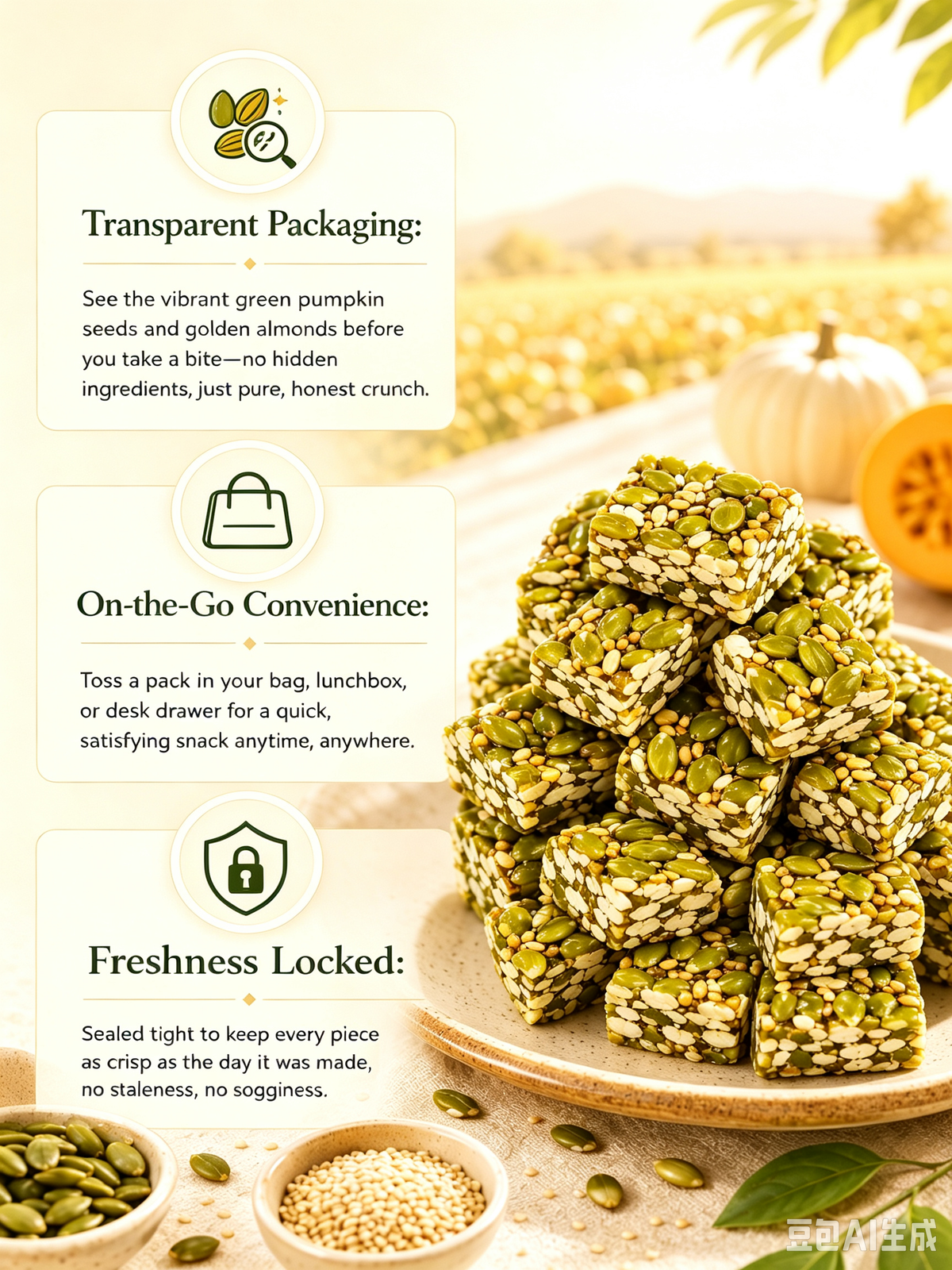 🎃Pumpkin seed brittle – naturally strengthens the kidneys and protects the bladder from the inside out-Lily