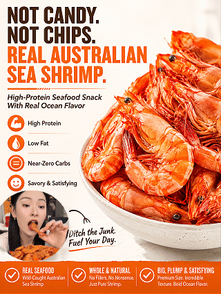 🔥 Dried Sea Shrimp ‖ No Sugar Crash, More Protein, Real Seafood Flavor-ASS1