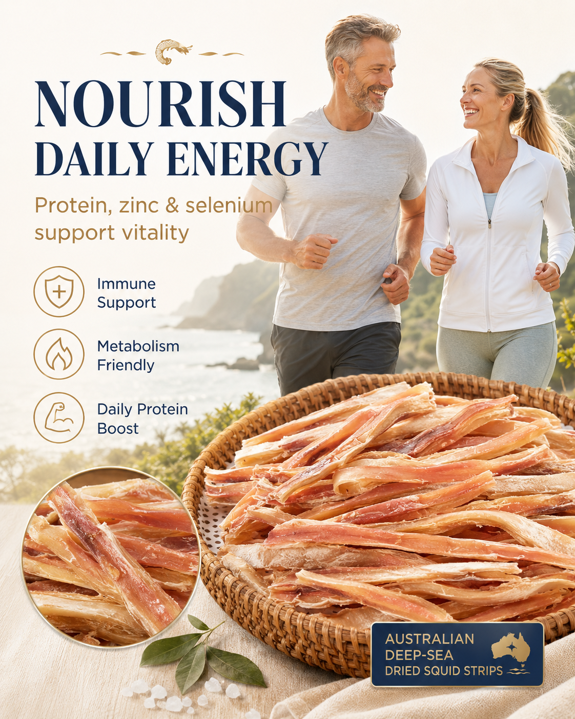 🔥 Deep-Sea Squid Strips‖ High-Protein Ready-to-Eat Seafood Snack for Smarter Daily Snacking-ASS1