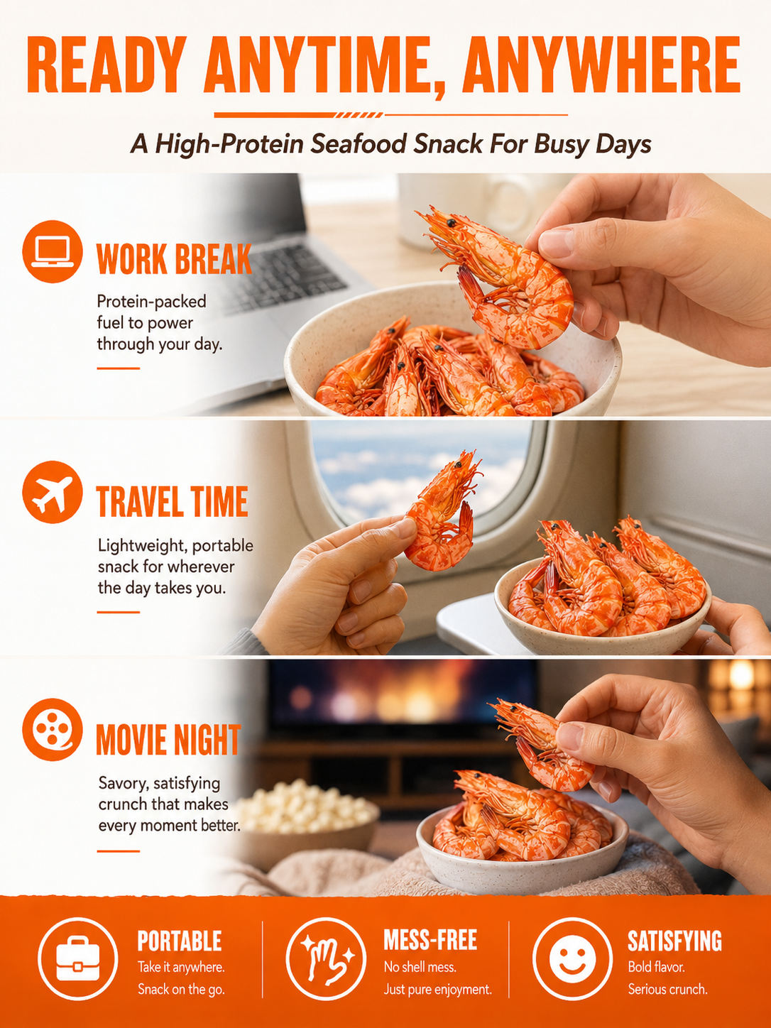 🔥 Dried Sea Shrimp ‖ No Sugar Crash, More Protein, Real Seafood Flavor-ASS1