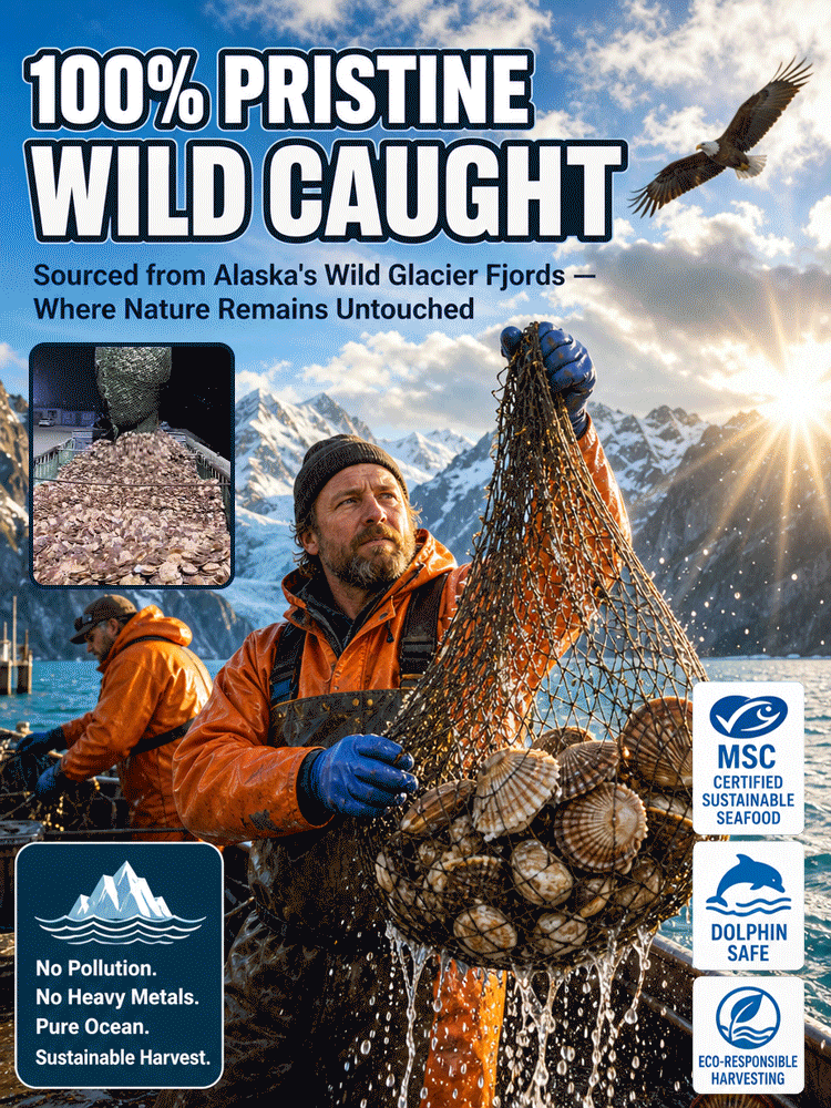 Wild-Caught Alaska Spicy Scallops – Premium Seafood Snack-ASS1